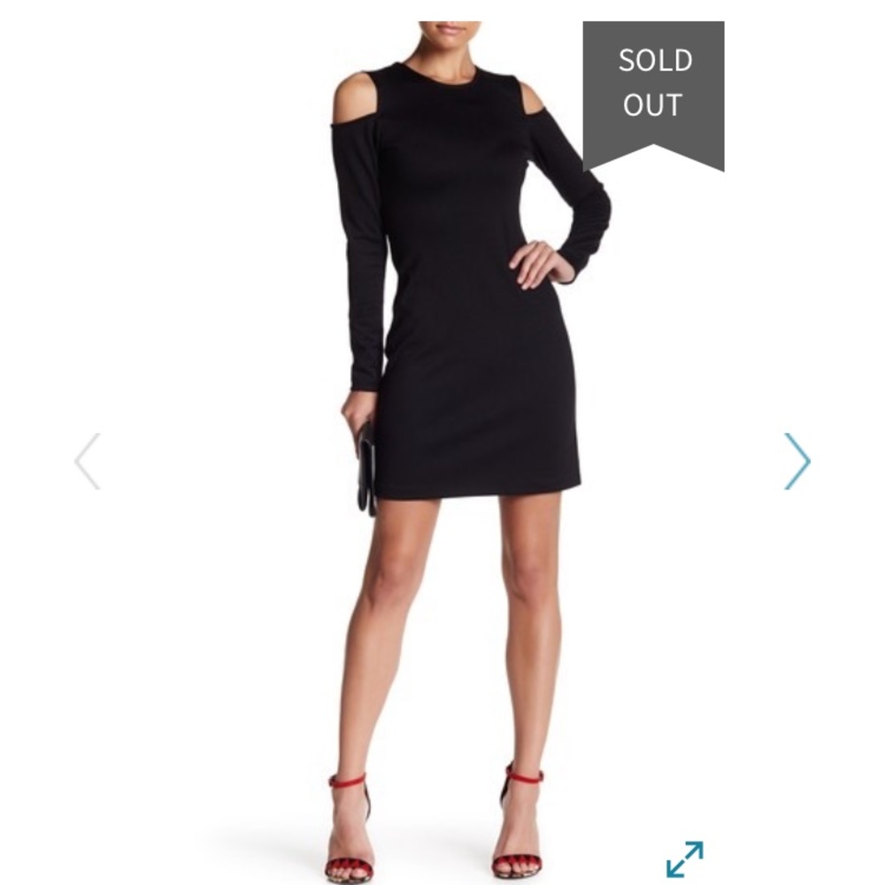 Parker Crew Neck Long Sleeve Cold Shoulder Dress
